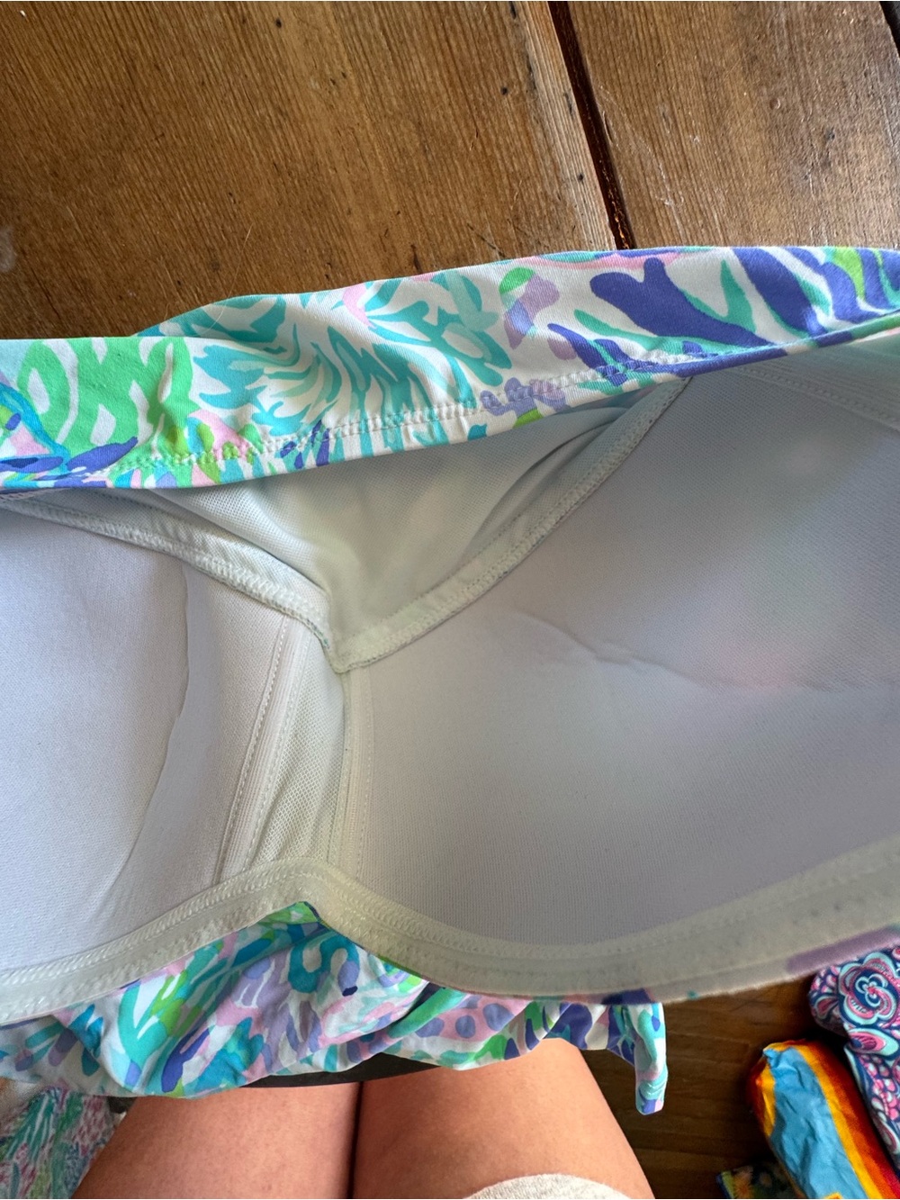 Lilly Pulitzer Pastel Floral Bandeau Tankini top - Picture 3 of 4
